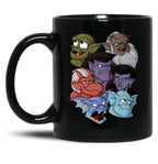 Gargoyles Movie Dragon Monsters Falling-Wing Demon Cartoon Halloween Black Coffee Mug, Gift Coffee Mug