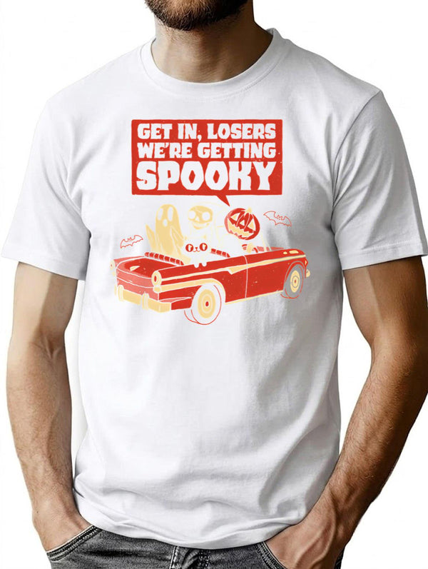Getting Spooky T-Shirt for Men & Women, T-Shirts Graphic Tee - White