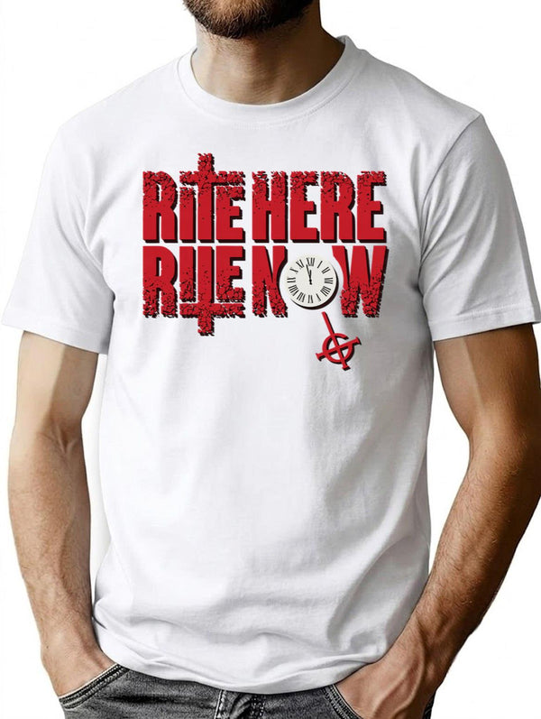 Ghost – Rite Here Rite Now Title Premium Heavyweight Cotton T-Shirt - White
