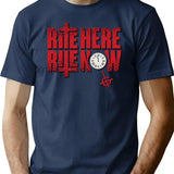Ghost – Rite Here Rite Now Title Premium Heavyweight Cotton T-Shirt - Navy