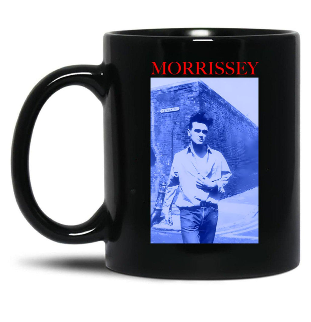 Gift Idea Morrissey Silkscreened 1992 North American Tour Gift for Birthday Black Coffee Mug, Gift Coffee Mug