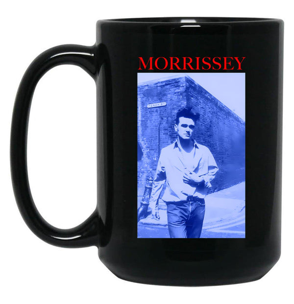 Gift Idea Morrissey Silkscreened 1992 North American Tour Gift for Birthday Black Coffee Mug, Gift Coffee Mug - Black
