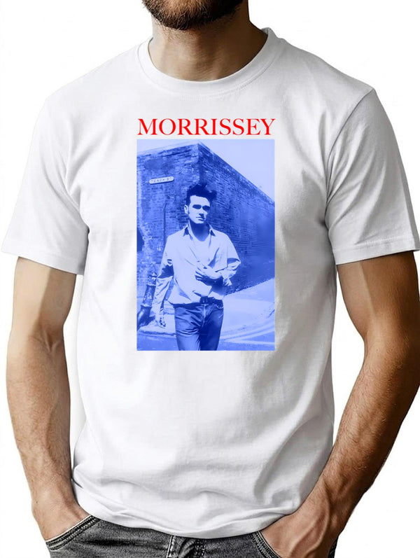 Gift Idea Morrissey Silkscreened 1992 North American Tour Gift for Birthday Premium Heavyweight Cotton T-Shirt - White