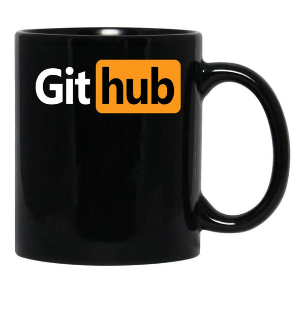 Github - Prnhub Version Black Coffee Mug, Gift Coffee Mug - Black