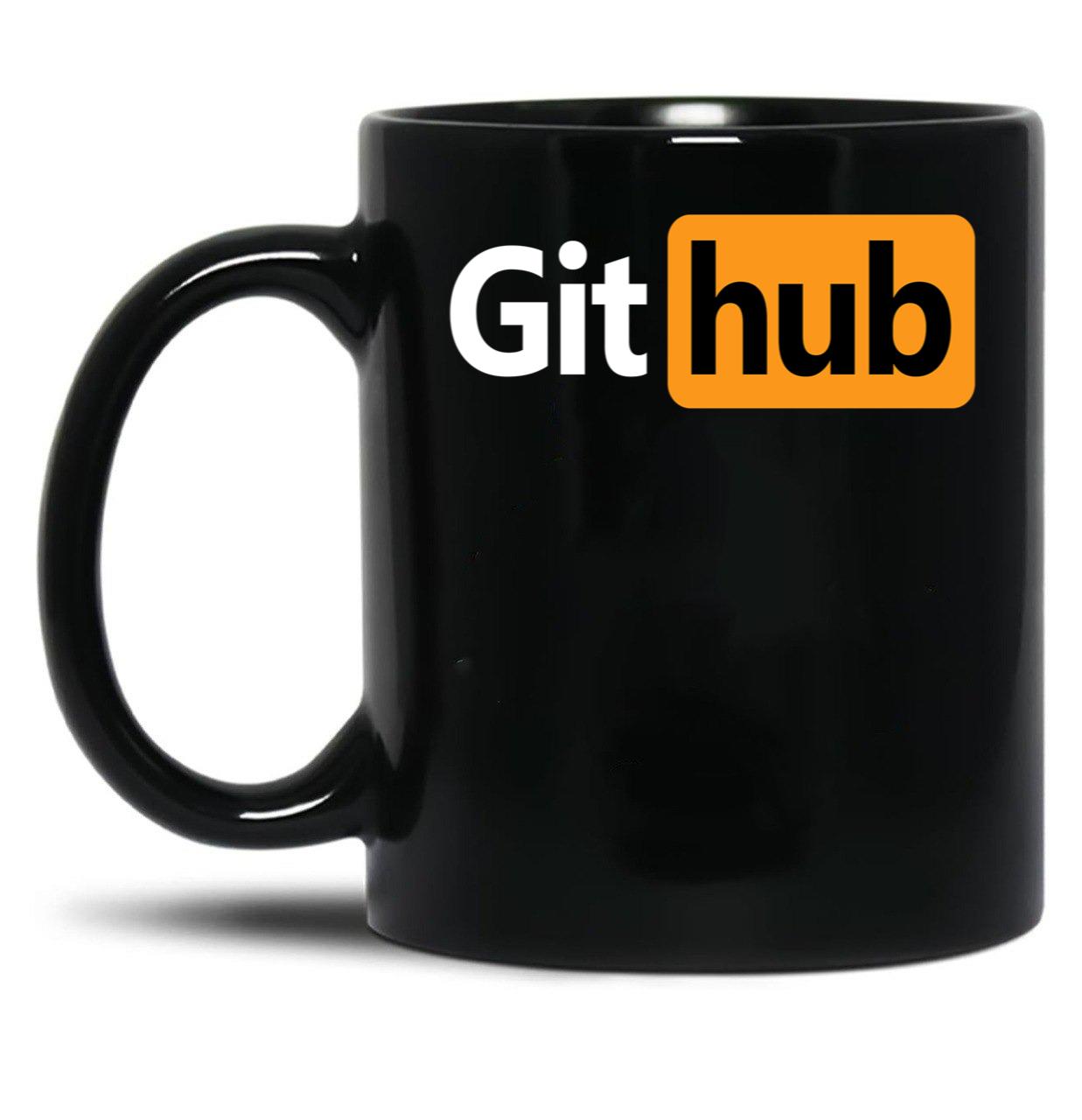 Github - Prnhub Version Black Coffee Mug, Gift Coffee Mug