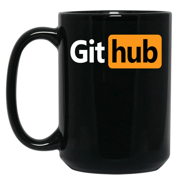 Github - Prnhub Version Black Coffee Mug, Gift Coffee Mug - Black