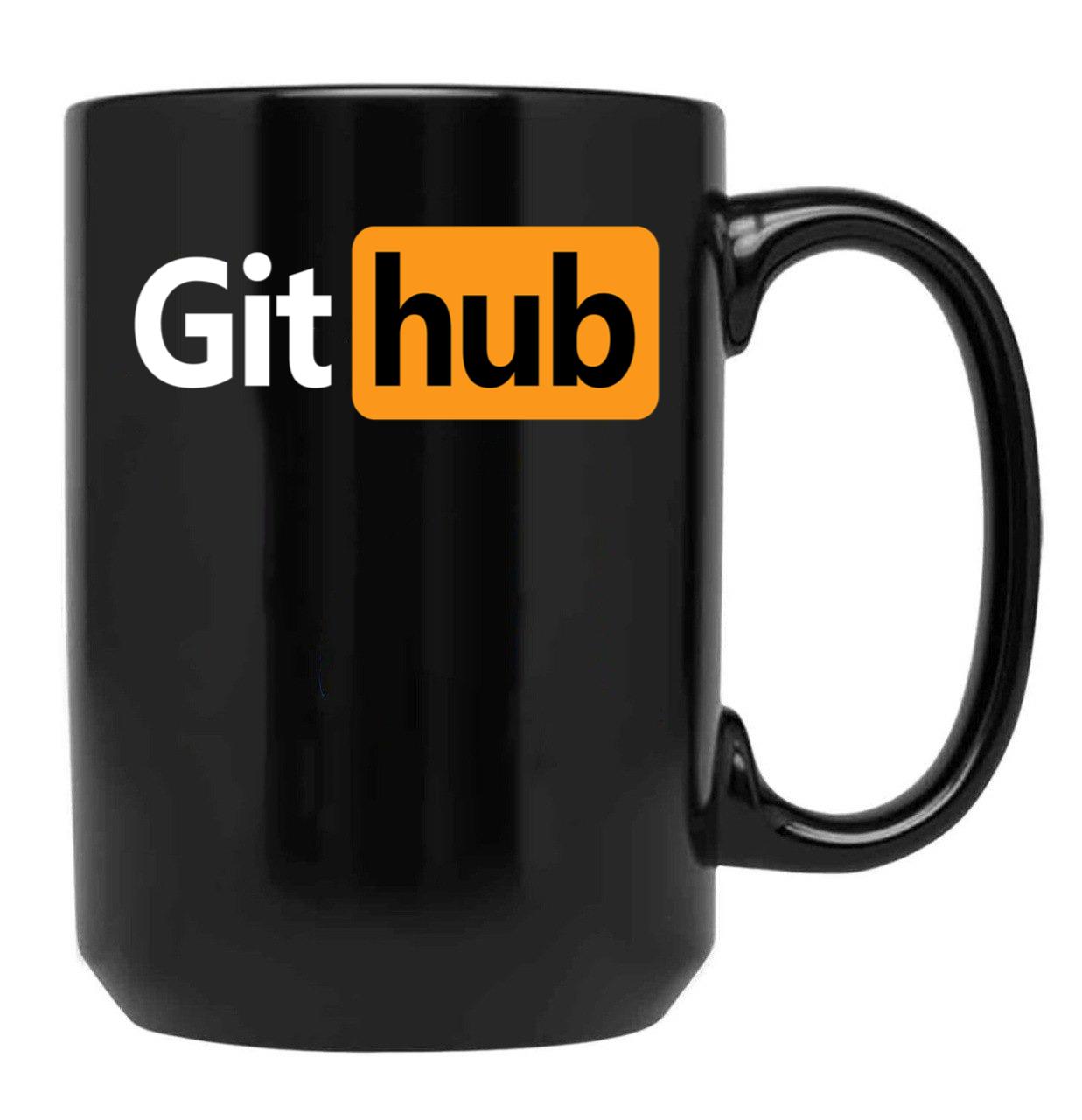 Github - Prnhub Version Black Coffee Mug, Gift Coffee Mug