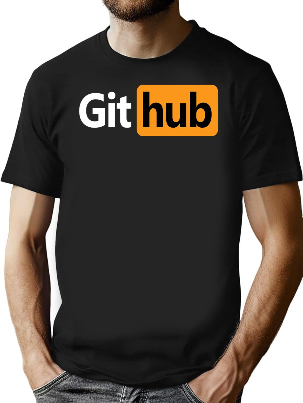Github - Prnhub Version Premium Heavyweight Cotton T-Shirt - Black