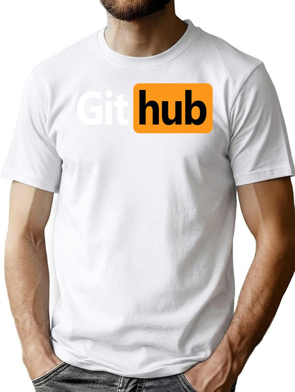 Github - Prnhub Version Premium Heavyweight Cotton T-Shirt - White