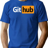 Github - Prnhub Version Premium Heavyweight Cotton T-Shirt - Blue