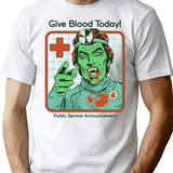 Give Blood Today T-Shirt for Men & Women, T-Shirts Graphic Tee - White