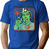 Give Blood Today T-Shirt for Men & Women, T-Shirts Graphic Tee - Blue