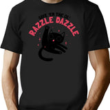 Give Em The Ol Razzle Dazzle Cat Funny Premium Heavyweight Cotton T-Shirt - Black