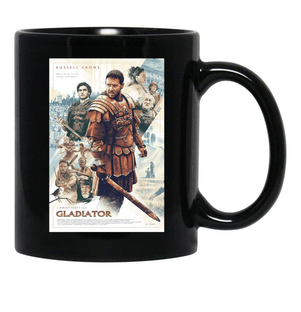 Gladiator Movie Black Coffee Mug, Gift Coffee Mug - Black