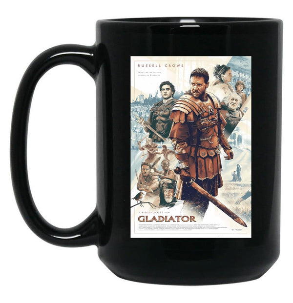Gladiator Movie Black Coffee Mug, Gift Coffee Mug - Black