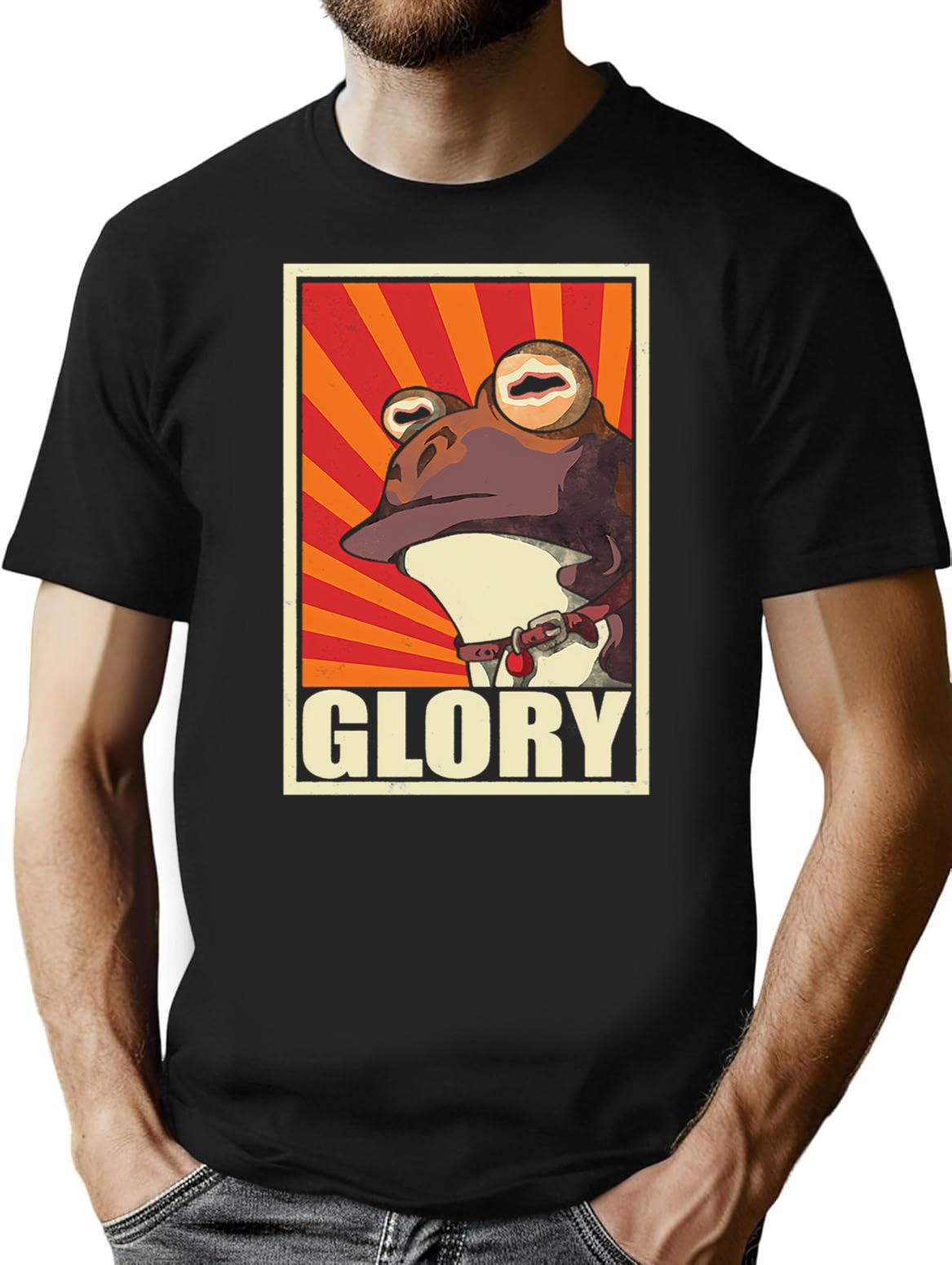 Glory Vintage T-Shirt for Men & Women, T-Shirts Graphic Tee - Black