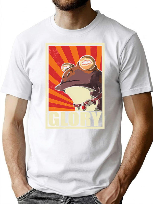 Glory Vintage T-Shirt for Men & Women, T-Shirts Graphic Tee - White