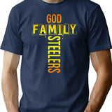 God Family Steeler Premium Heavyweight Cotton T-Shirt - Navy
