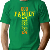 God Family Steeler Premium Heavyweight Cotton T-Shirt - Green