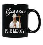 God Save Pope Leo Xiv Black Coffee Mug - Black