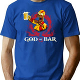 God of Bar Homer-Sim.Pson Parody KRA-TOS Funny God.of.War Shirt Premium Heavyweight Cotton T-Shirt - Blue
