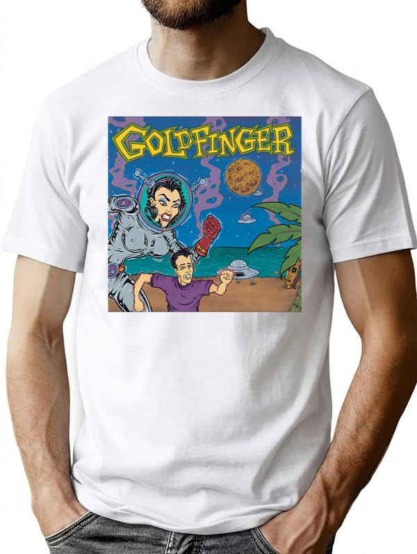 Goldfinger Band Classic Premium Heavyweight Cotton T-Shirt - White