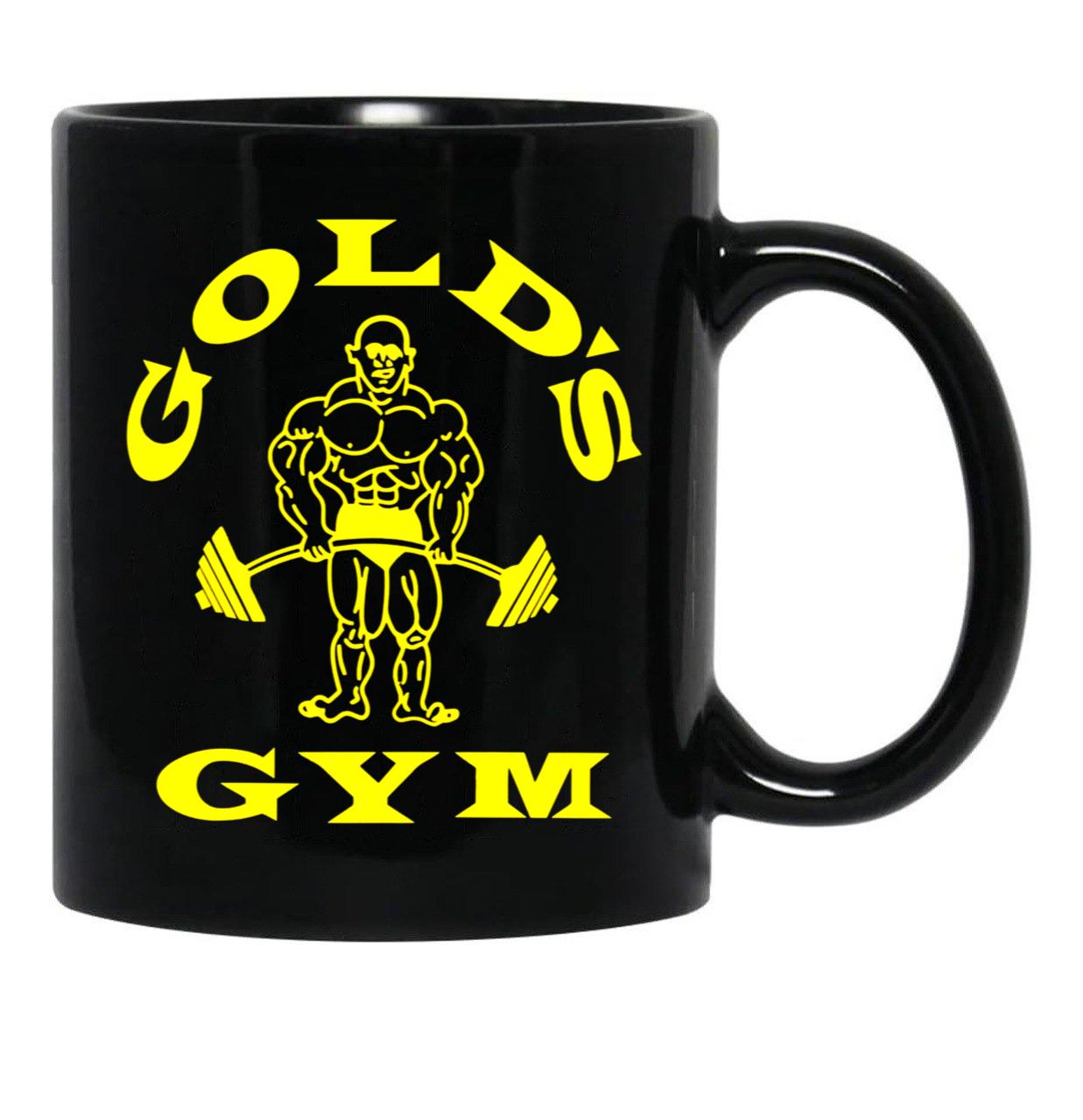 Gold's Gym Logo Black Coffee Mug, Gift Coffee Mug - Black