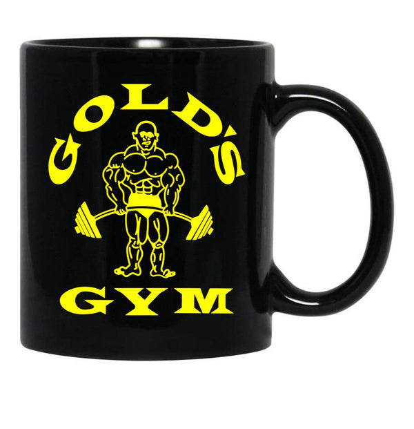 Gold's Gym Logo Black Coffee Mug, Gift Coffee Mug - Black