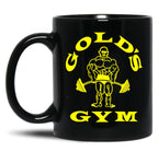 Gold's Gym Logo Black Coffee Mug, Gift Coffee Mug