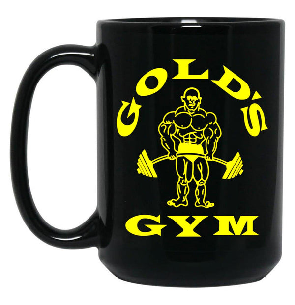 Gold's Gym Logo Black Coffee Mug, Gift Coffee Mug - Black