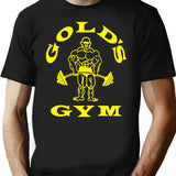 Gold's Gym Logo Premium Heavyweight Cotton T-Shirt - Black