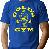 Gold's Gym Logo Premium Heavyweight Cotton T-Shirt - Blue