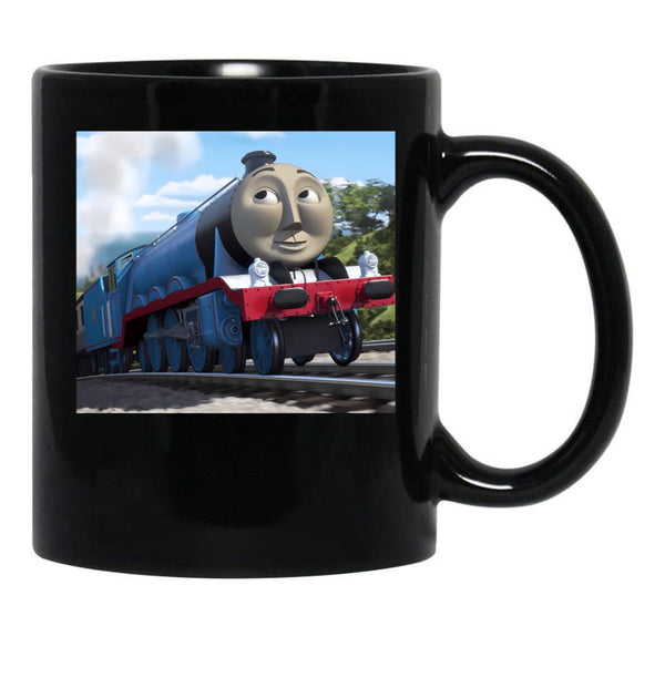 Gordon From Thomas The Tank Engine Black Coffee Mug, Gift Coffee Mug - Black