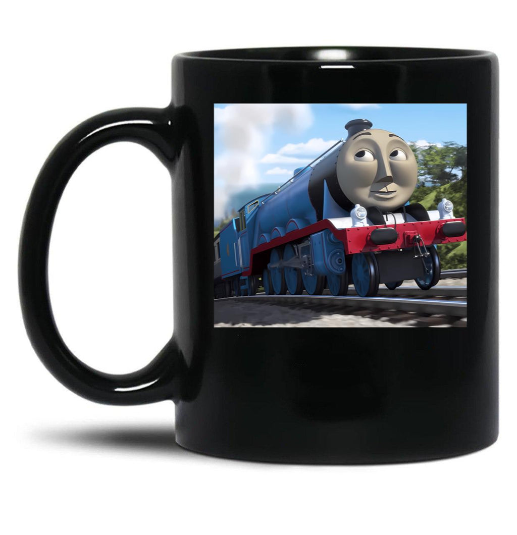 Gordon From Thomas The Tank Engine Black Coffee Mug, Gift Coffee Mug