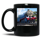 Gordon From Thomas The Tank Engine Black Coffee Mug, Gift Coffee Mug