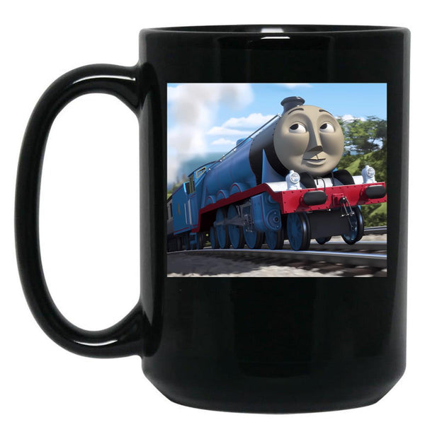 Gordon From Thomas The Tank Engine Black Coffee Mug, Gift Coffee Mug - Black