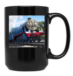 Gordon From Thomas The Tank Engine Black Coffee Mug, Gift Coffee Mug