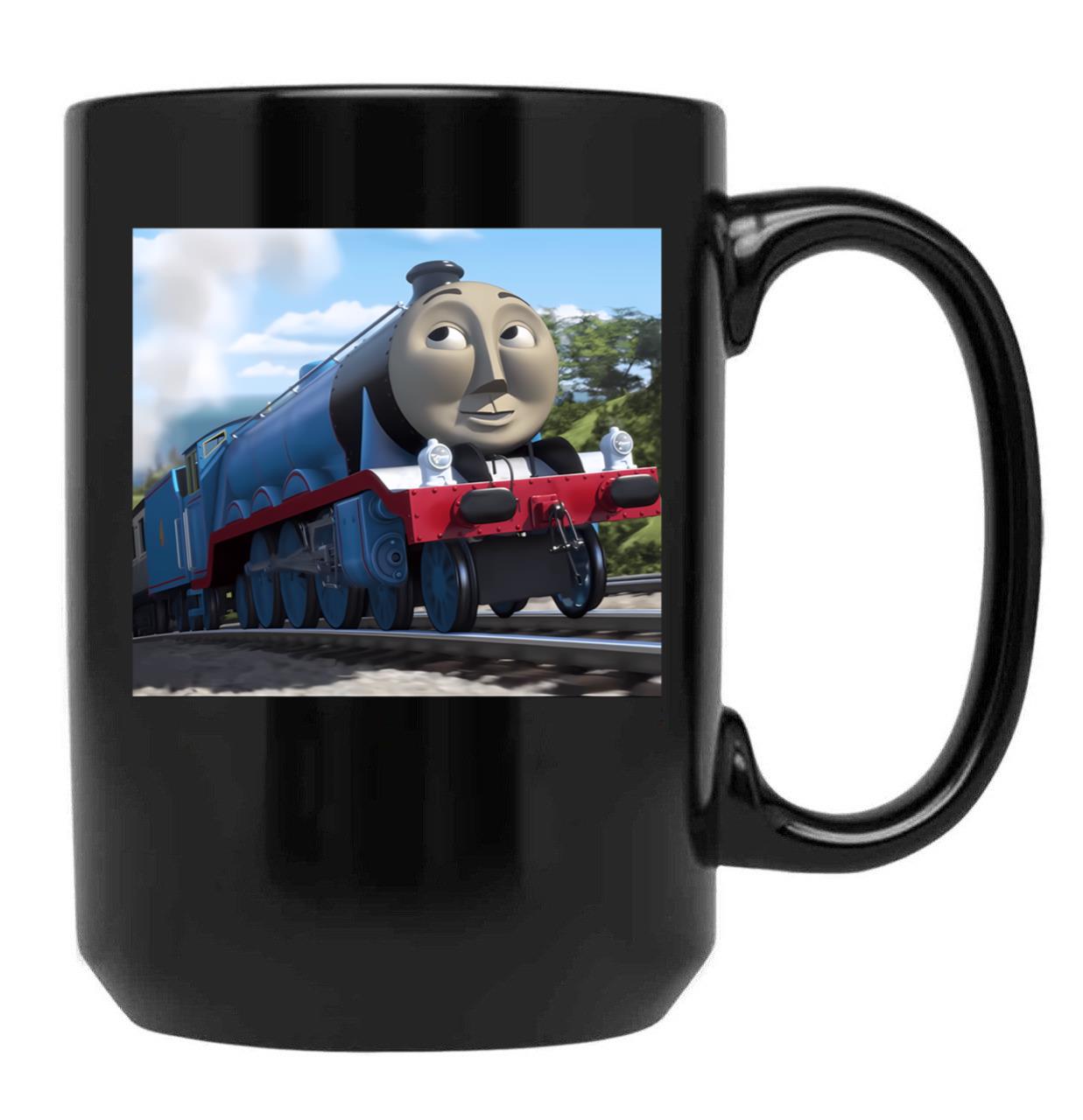 Gordon From Thomas The Tank Engine Black Coffee Mug, Gift Coffee Mug