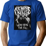 Graphic Black Vintage T-Shirt for Men & Women, T-Shirts Graphic Tee - Blue