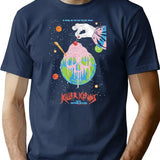 Graphic Ice Cream Funny Killer From Outer Space Retro T-Shirt for Men & Women, T-Shirts Graphic Tee - Navy