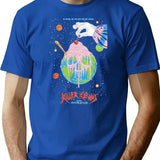 Graphic Ice Cream Funny Killer From Outer Space Retro T-Shirt for Men & Women, T-Shirts Graphic Tee - Blue