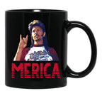 Graphic Joe Dirt Merica Fan Art Gift Men Women Black Coffee Mug - Black