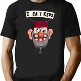 Gravity Falls I Eat Kids Balloon Premium Heavyweight Cotton T-Shirt - Black