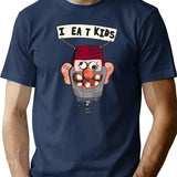 Gravity Falls I Eat Kids Balloon Premium Heavyweight Cotton T-Shirt - Navy