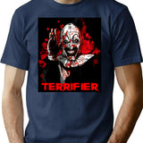 Great Model Terrifier Movie Horror Art The Clown Awesome For Movie Fan T-Shirt for Men & Women, T-Shirts Graphic Tee - Navy