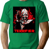 Great Model Terrifier Movie Horror Art The Clown Awesome For Movie Fan T-Shirt for Men & Women, T-Shirts Graphic Tee - Green