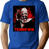 Great Model Terrifier Movie Horror Art The Clown Awesome For Movie Fan T-Shirt for Men & Women, T-Shirts Graphic Tee - Blue