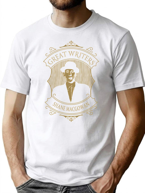 Great Writers - Shane Macgowan T-Shirt for Men & Women, T-Shirts Graphic Tee - White