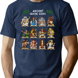 Greek Gods T-Shirt for Men & Women, T-Shirts Graphic Tee - Navy
