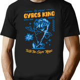 Greek Gyros Retro Mascot Tshirt T-Shirt for Men & Women, T-Shirts Graphic Tee - Black